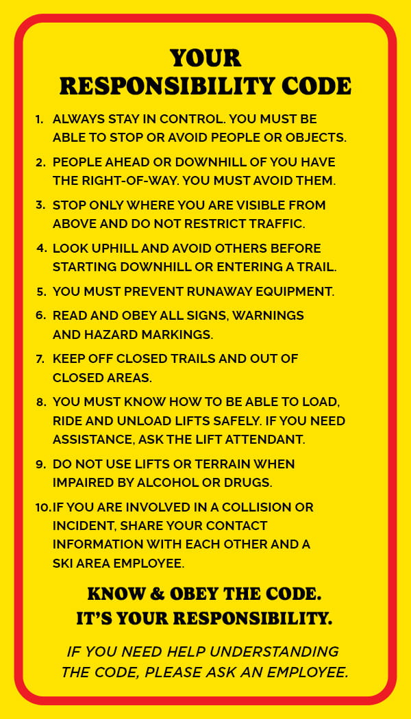 Responsibility Code flyer